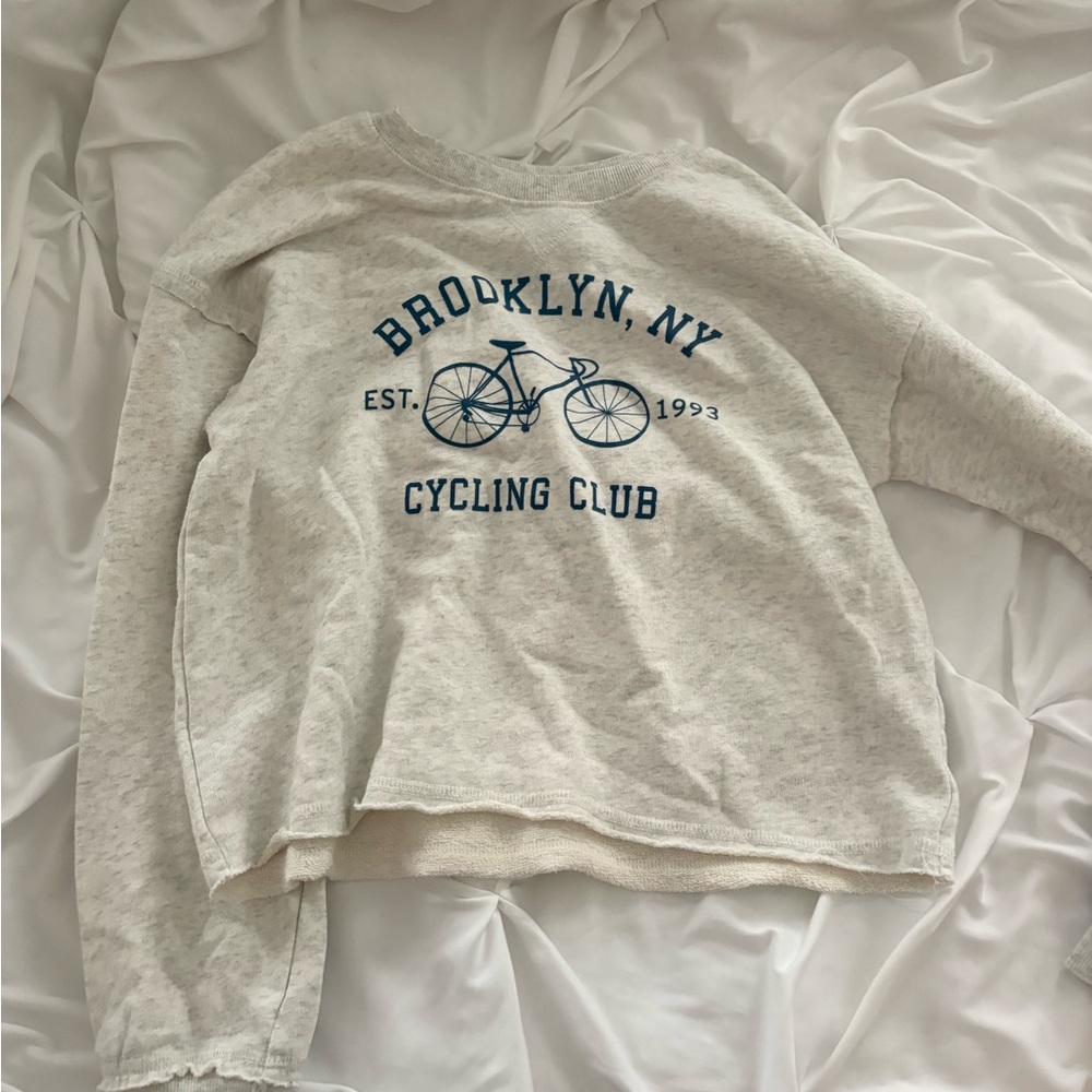 SO Light Gray Cycling Club Sweater